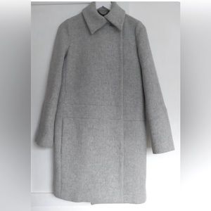 JCrew Wool Coat Stadium Cloth By Nello Gori Dove Grey  Sz 0